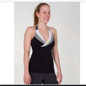 EUC LULULEMON deep breath vneck tank with built in bra size  8